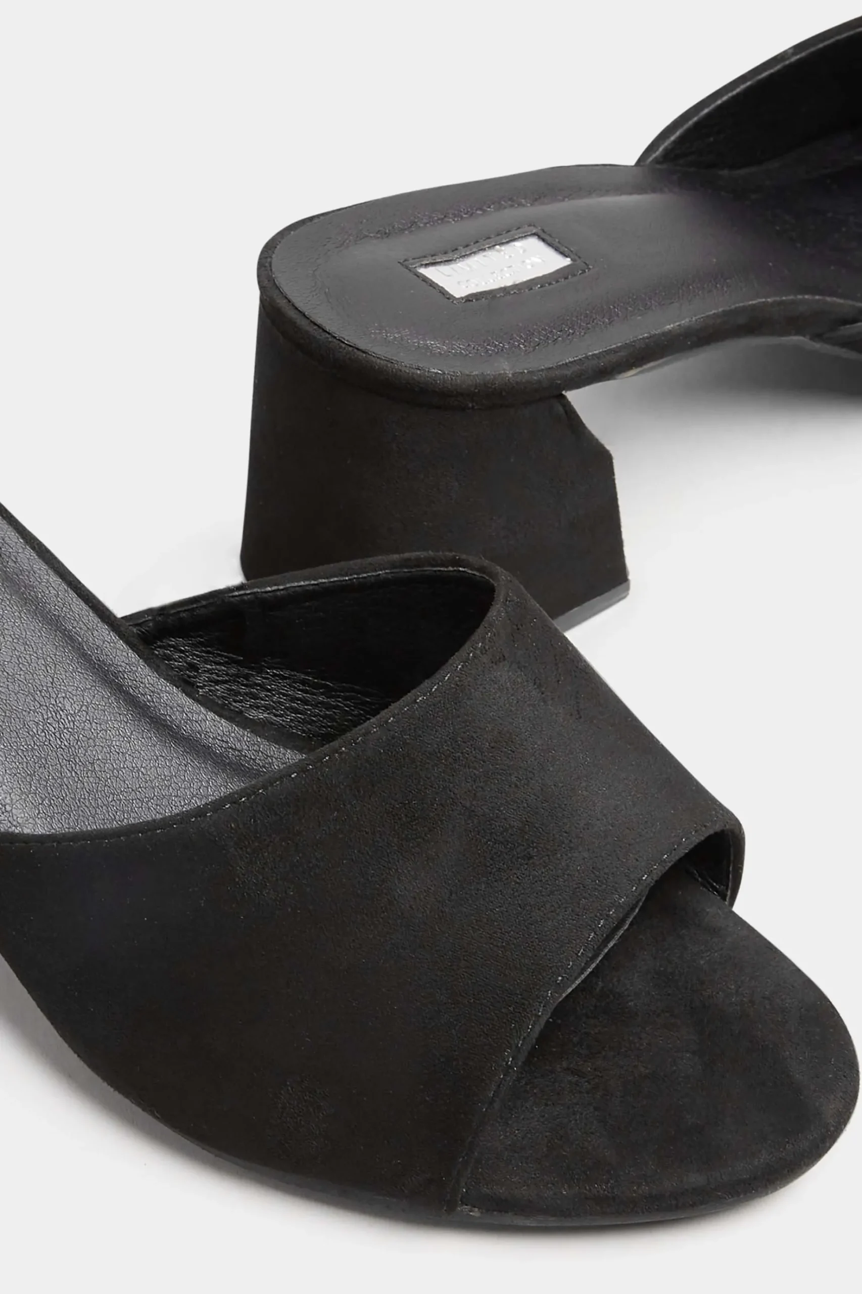 Limited Collection Limited Collection Black Cut Out Block Heel Sandals In Wide E Fit & Extra Wide Eee Fit