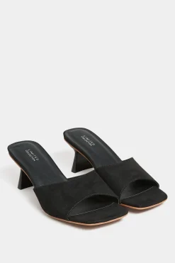 Limited Collection Limited Collection Black Kitten Heel Mule In Wide E Fit & Extra Wide Eee Fit
