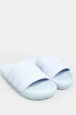 Limited Collection Limited Collection Lilac Purple Padded Sliders In Wide E Fit