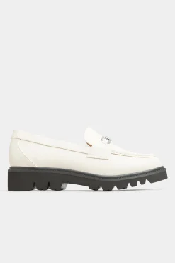Limited Collection Limited Collection Cream Chunky Saddle Loafers In Extra Wide Eee Fit
