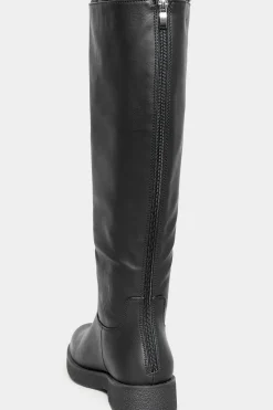Limited Collection Limited Collection Black Fur Lined Knee High Boots In Wide E Fit