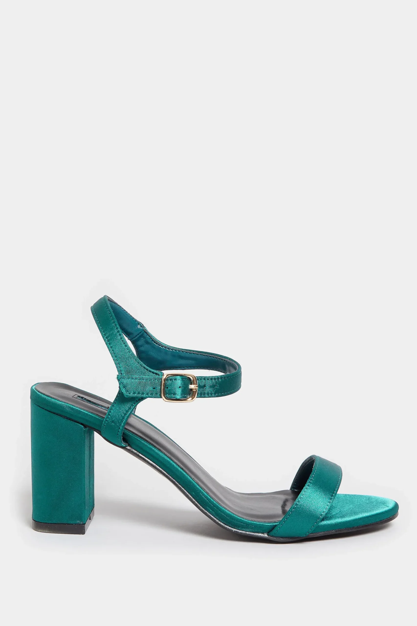 Limited Collection Limited Collection Dark Green Block Heel Sandal In Wide E Fit & Extra Wide Eee Fit