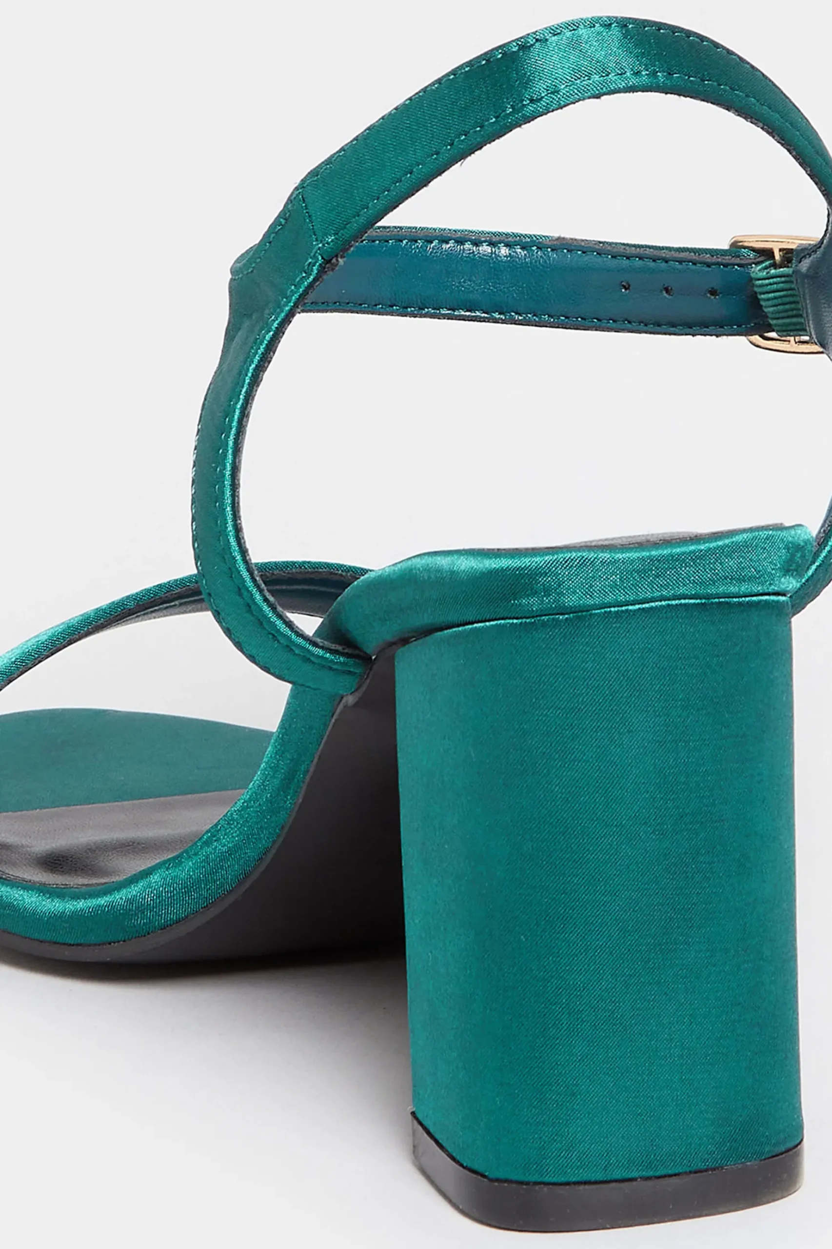Limited Collection Limited Collection Dark Green Block Heel Sandal In Wide E Fit & Extra Wide Eee Fit