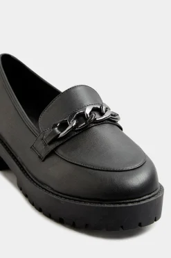 Limited Collection Limited Collection Black Chunky Loafers In Wide E Fit & Extra Wide Eee Fit