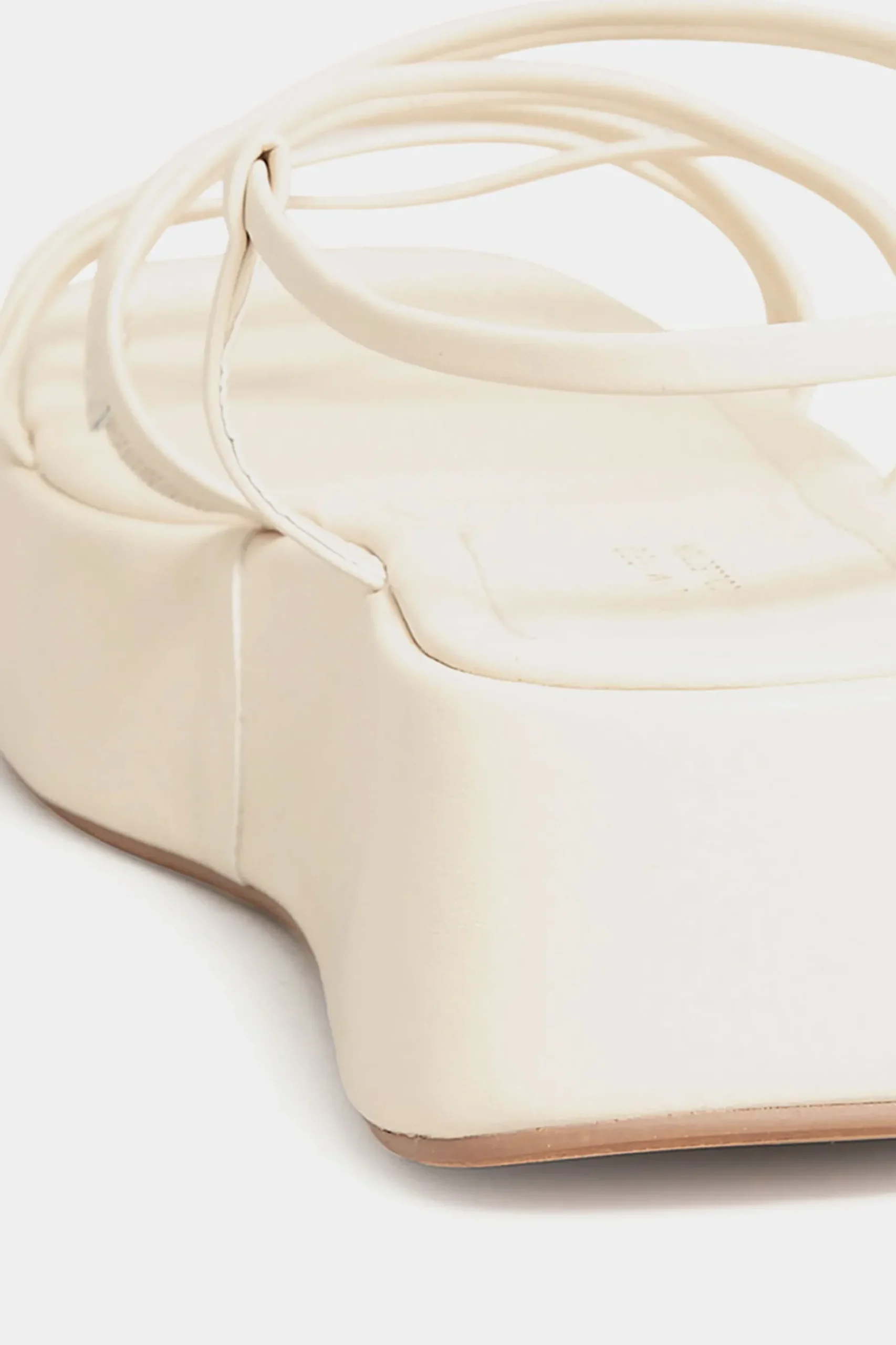 Limited Collection Limited Collection White Strappy Flatform Sandals In Extra Wide Eee Fit