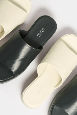Limited Collection Limited Collection Black Platform Mule Sandals In E Wide Fit & Eee Extra Wide Fit