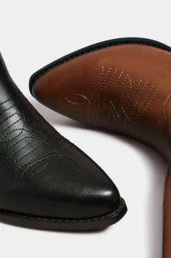 Limited Collection Limited Collection Tan Brown Cowboy Boots In Extra Wide Eee Fit