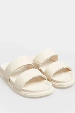 Limited Collection Limited Collection White Two Strap Sandals In Extra Wide Eee Fit
