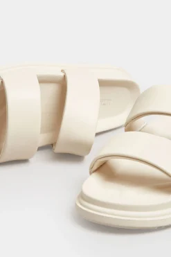 Limited Collection Limited Collection White Two Strap Sandals In Extra Wide Eee Fit