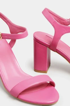 Limited Collection Limited Collection Pink Block Heel Sandal In Wide E Fit & Extra Wide Fit