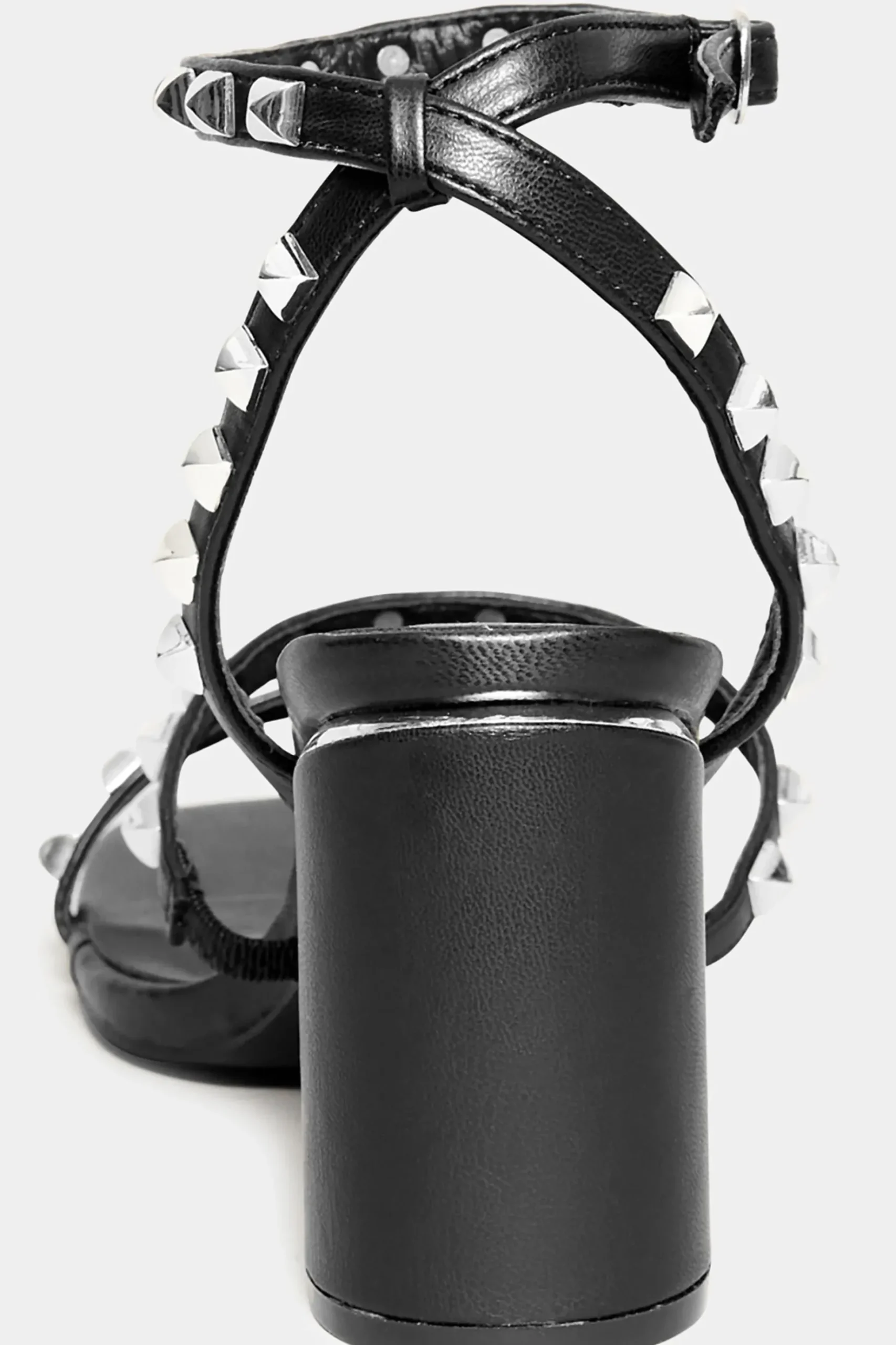Limited Collection Limited Collection Black Strappy Studded Sandals In E Wide Fit & Eee Extra Wide Fit