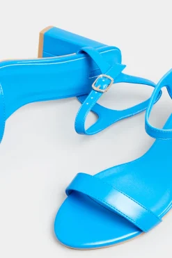 Limited Collection Limited Collection Blue Block Heel Sandal In Wide E Fit & Extra Wide Fit