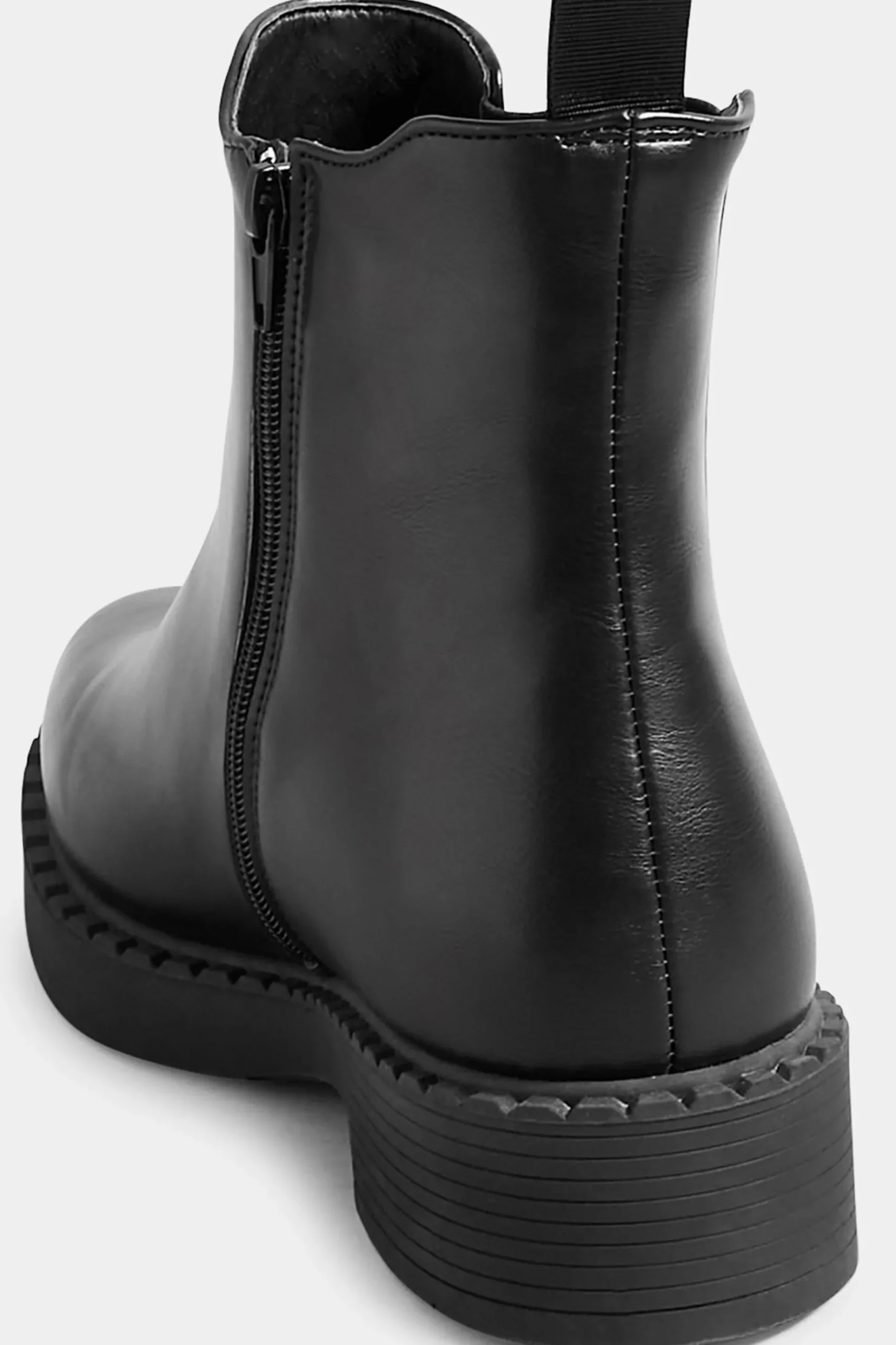 Limited Collection Limited Collection Black Faux Leather Chelsea Boots In Extra Wide Eee Fit