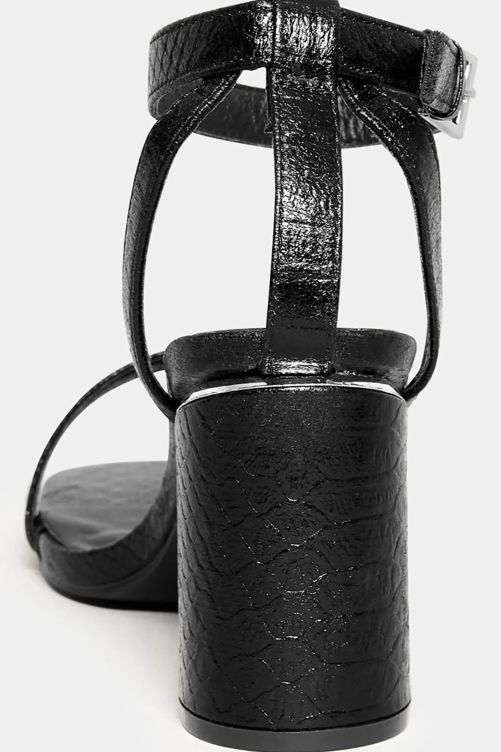 Limited Collection Limited Collection Black Snake Print 2 Part Block Heel Sandals In Wide E Fit & Extra Wide Eee Fit