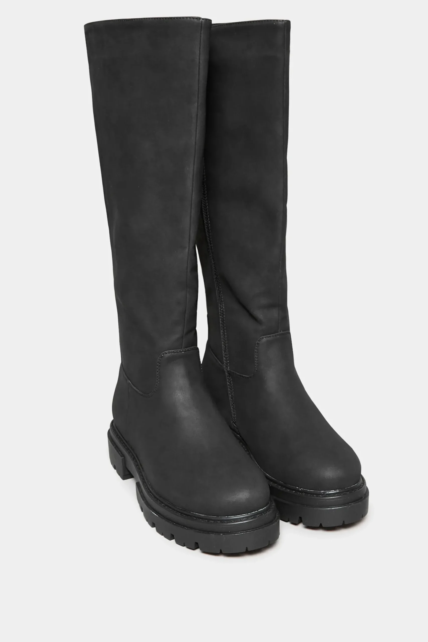Limited Collection Limited Collection Black Chunky Calf Boots In Wide E Fit & Extra Wide Eee Fit
