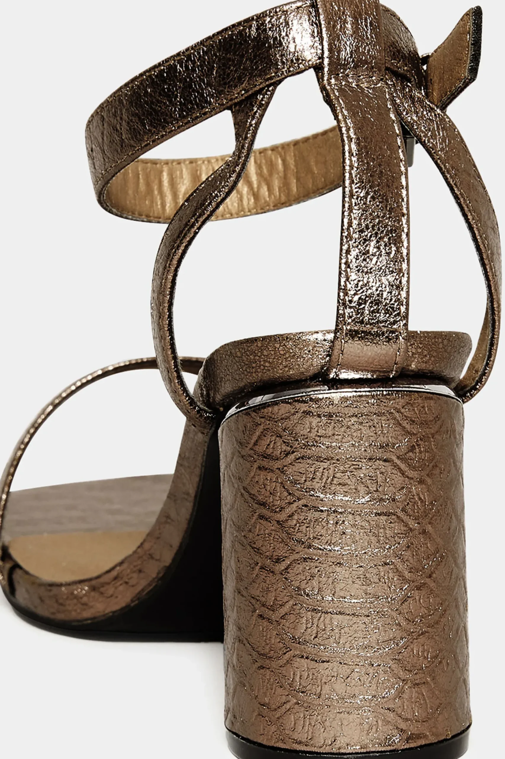 Limited Collection Limited Collection Brown Snake Print 2 Part Block Heel Sandals In Wide E Fit & Extra Wide Eee Fit