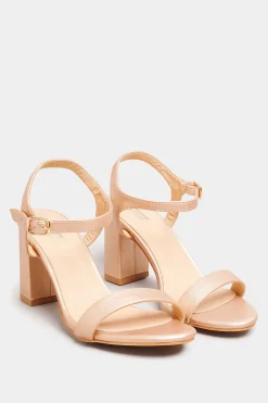 Limited Collection Limited Collection Rose Gold Block Heel Sandals In Wide E Fit & Extra Wide Fit