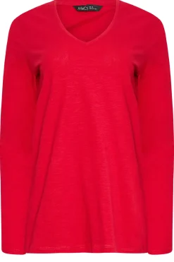 M&Co M&Co 2 Pack Black & Red V-Neck T-Shirts
