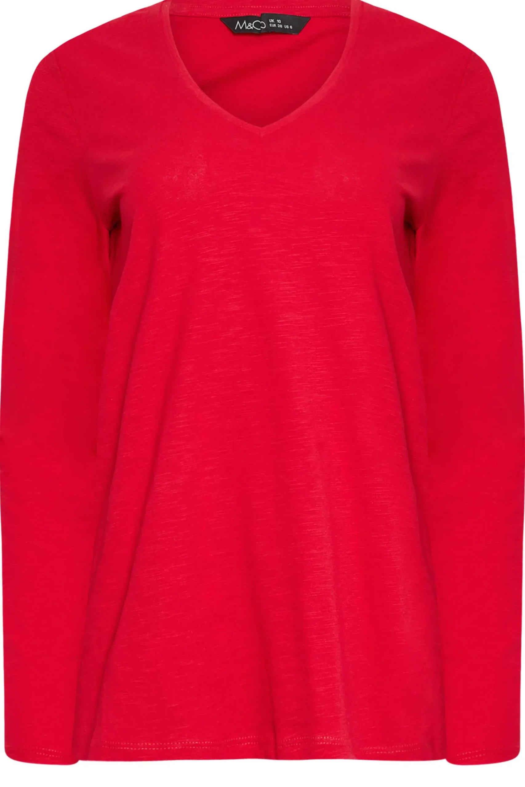 M&Co M&Co 2 Pack Black & Red V-Neck T-Shirts