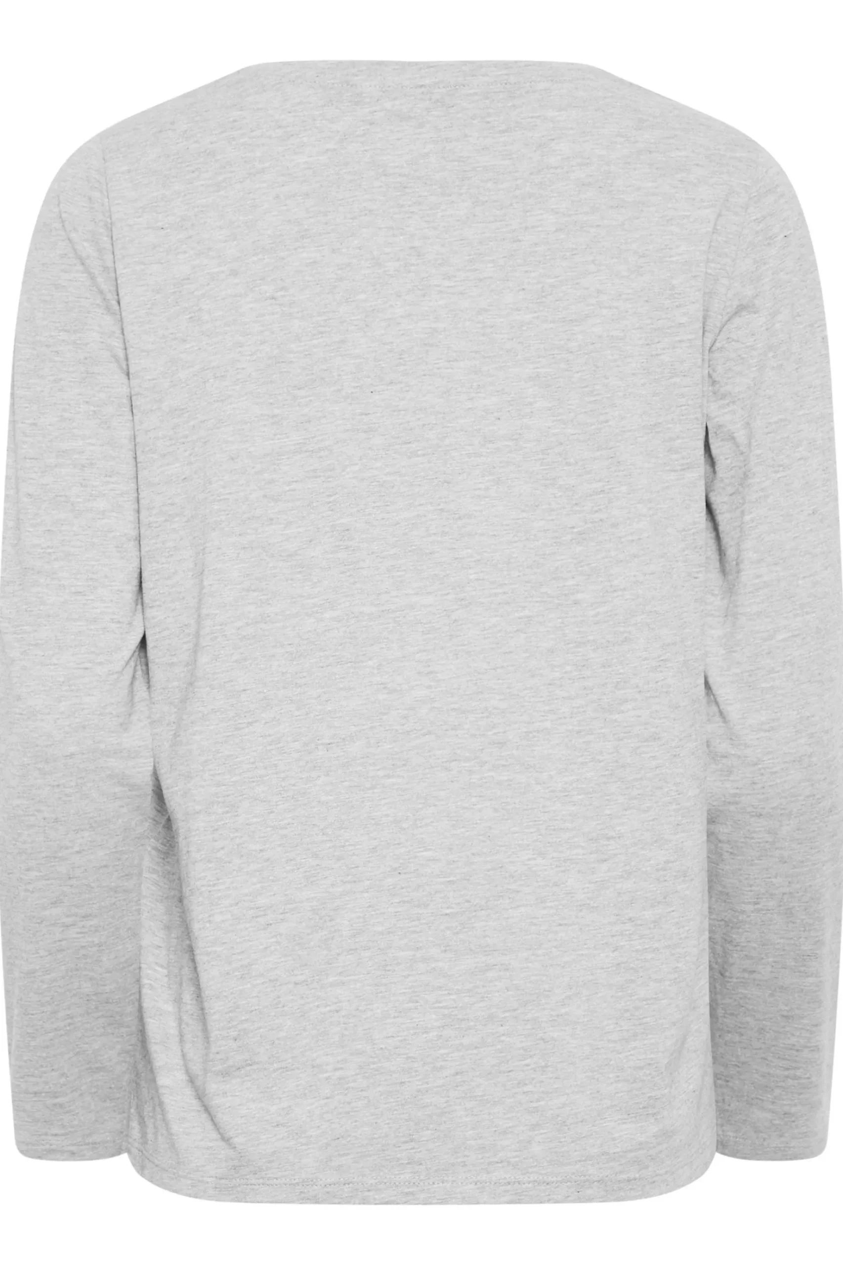 M&Co M&Co Grey V-Neck Long Sleeve T-Shirt
