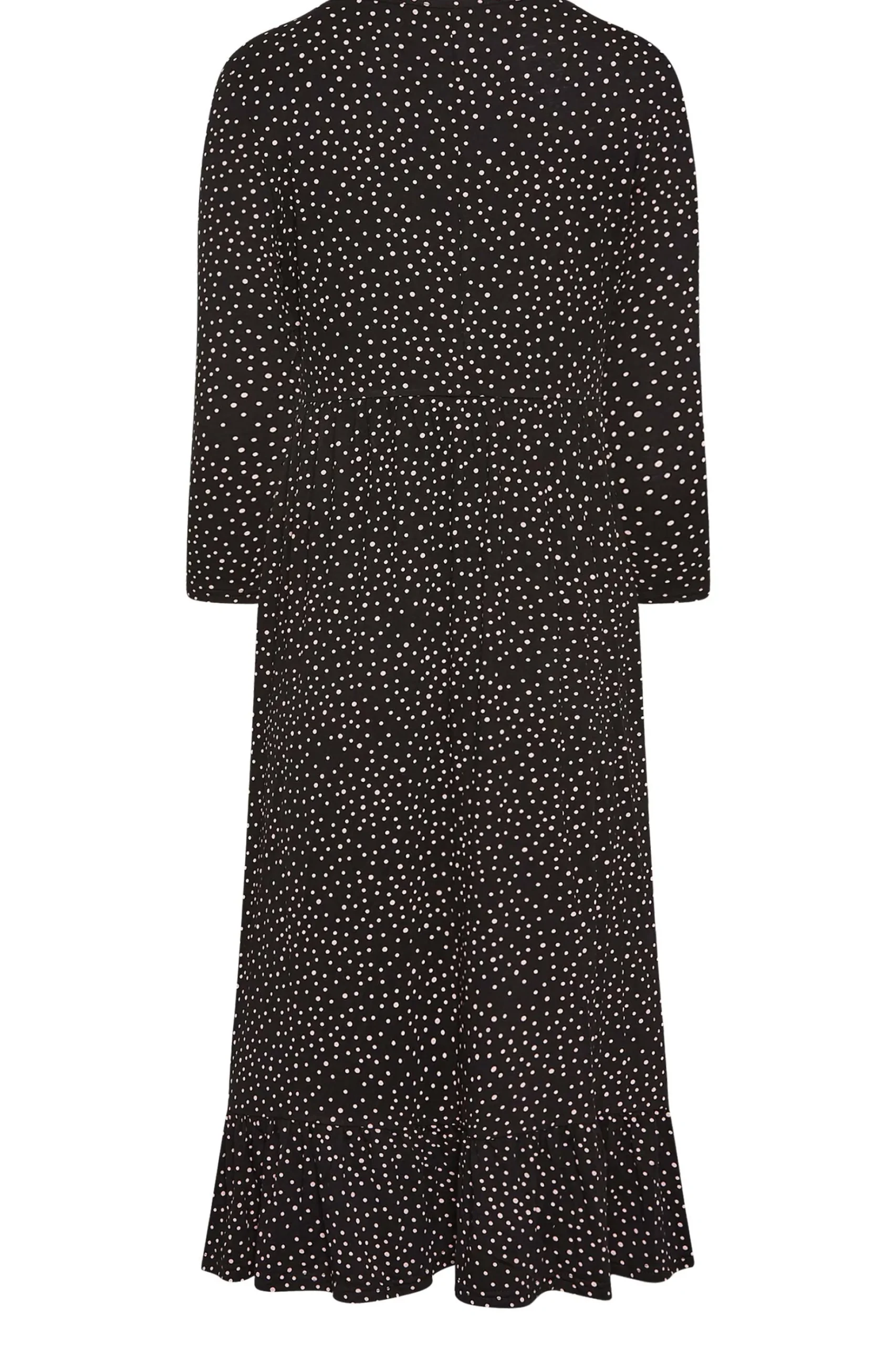 M&Co Petites M&Co Petite Black Spot Print Midi Dress