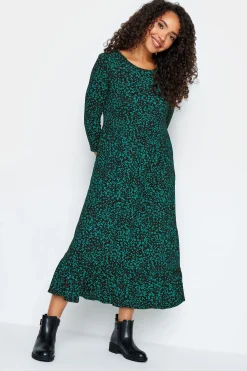 M&Co Petites M&Co Petite Green Ditsy Floral Print Midi Dress