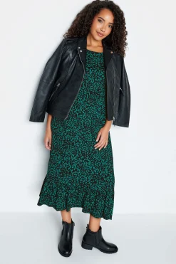 M&Co Petites M&Co Petite Green Ditsy Floral Print Midi Dress
