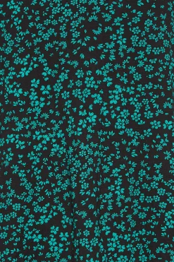 M&Co Petites M&Co Petite Green Ditsy Floral Print Top