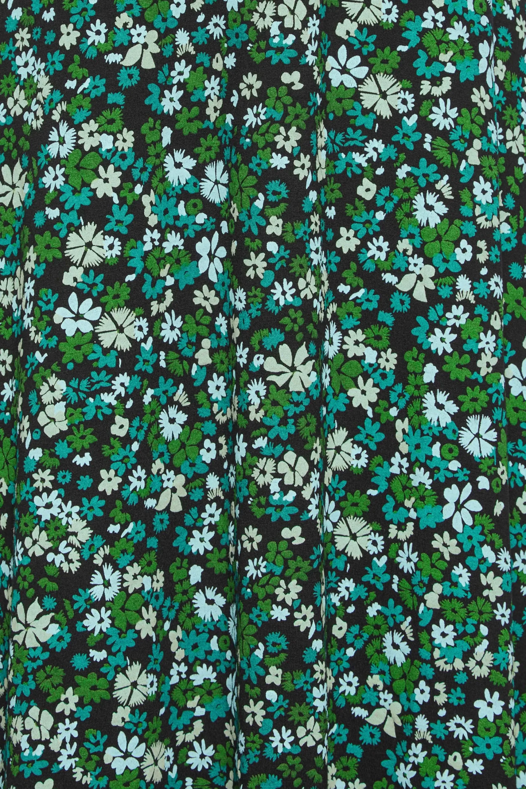 M&Co Petites M&Co Petite Green Ditsy Floral Print Midi Dress