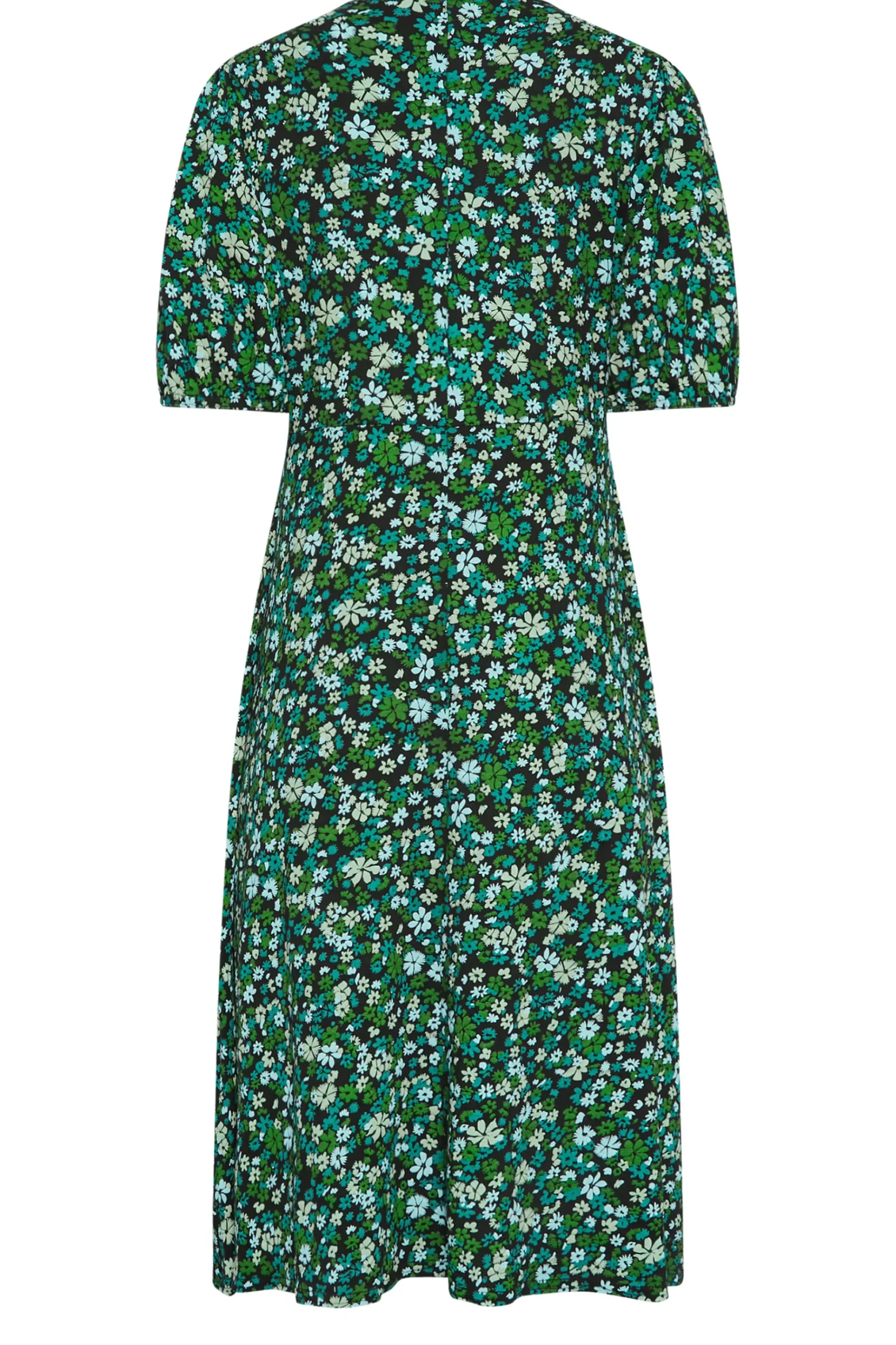 M&Co Petites M&Co Petite Green Ditsy Floral Print Midi Dress