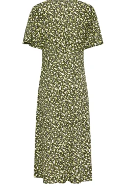M&Co Petites M&Co Petite Green & Yellow Ditsy Floral Print Dress