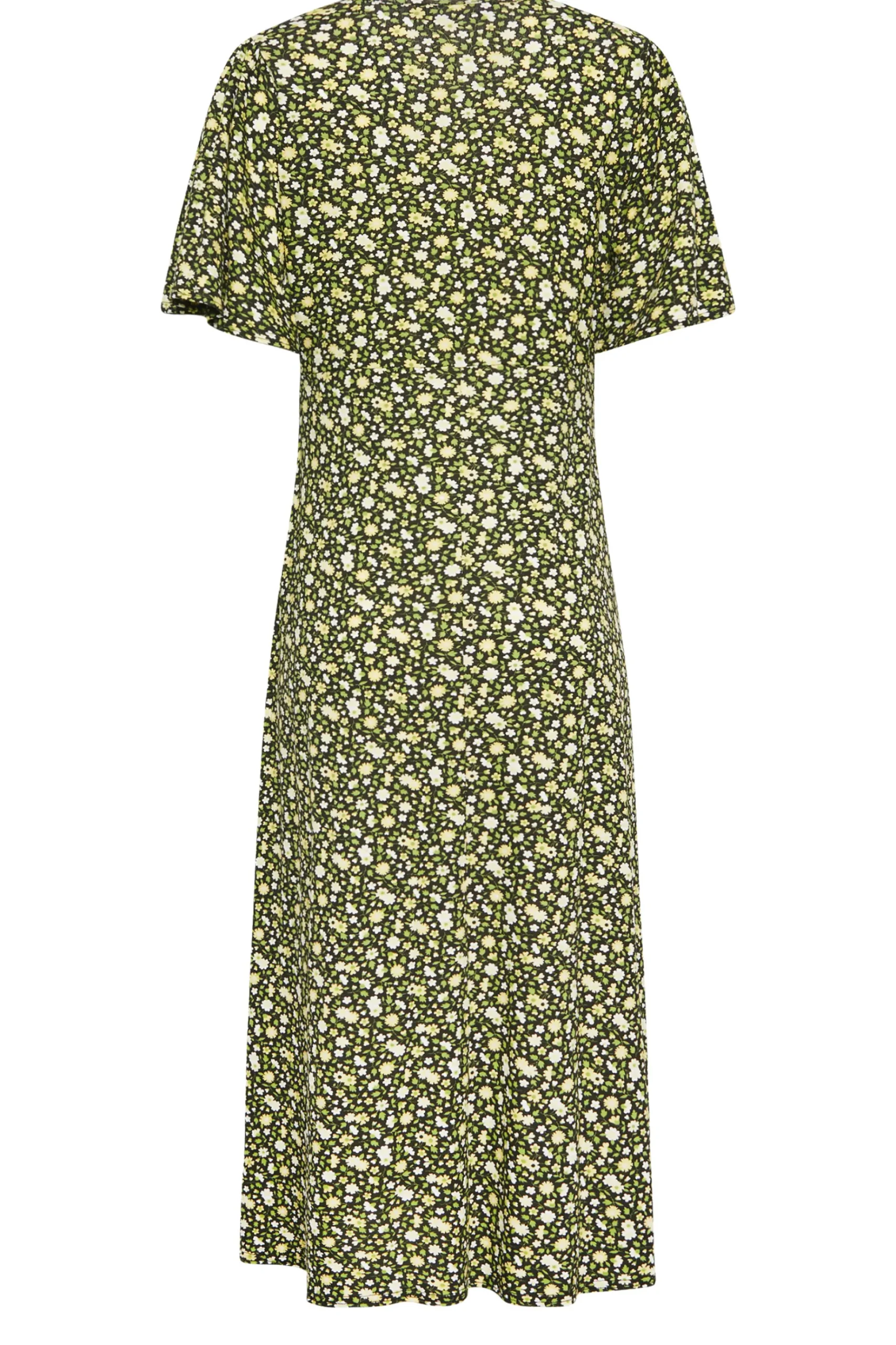 M&Co Petites M&Co Petite Green & Yellow Ditsy Floral Print Dress