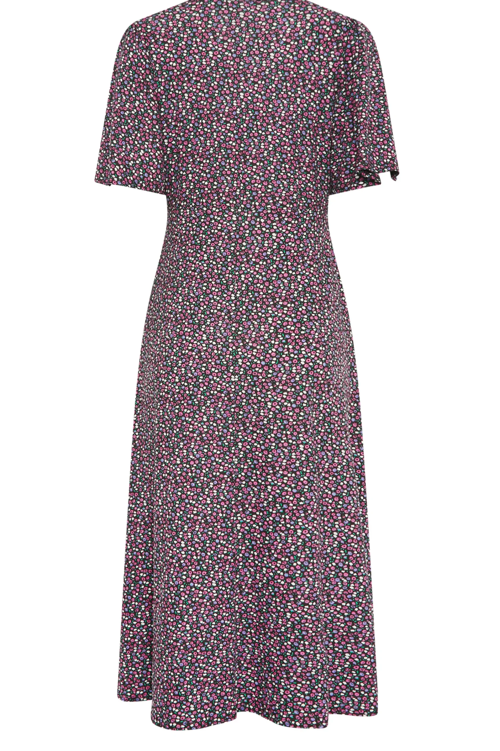 M&Co Petites M&Co Petite Purple Ditsy Floral Print Dress