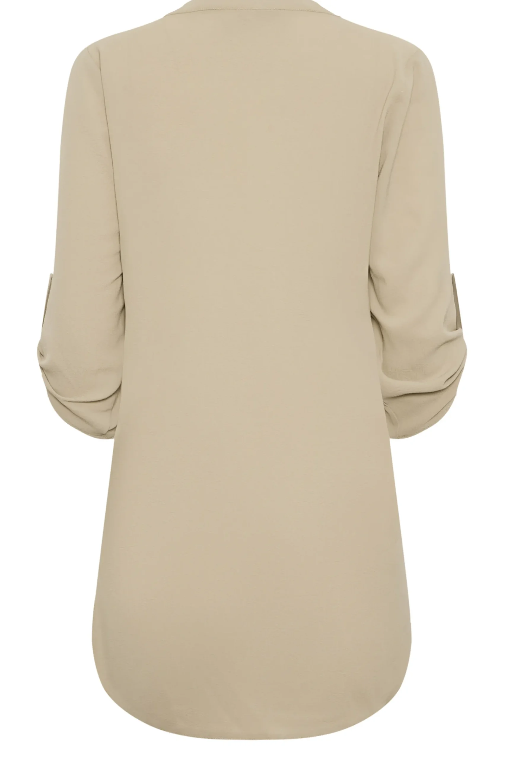 M&Co Womens M&Co Beige Brown Long Sleeve Button Blouse