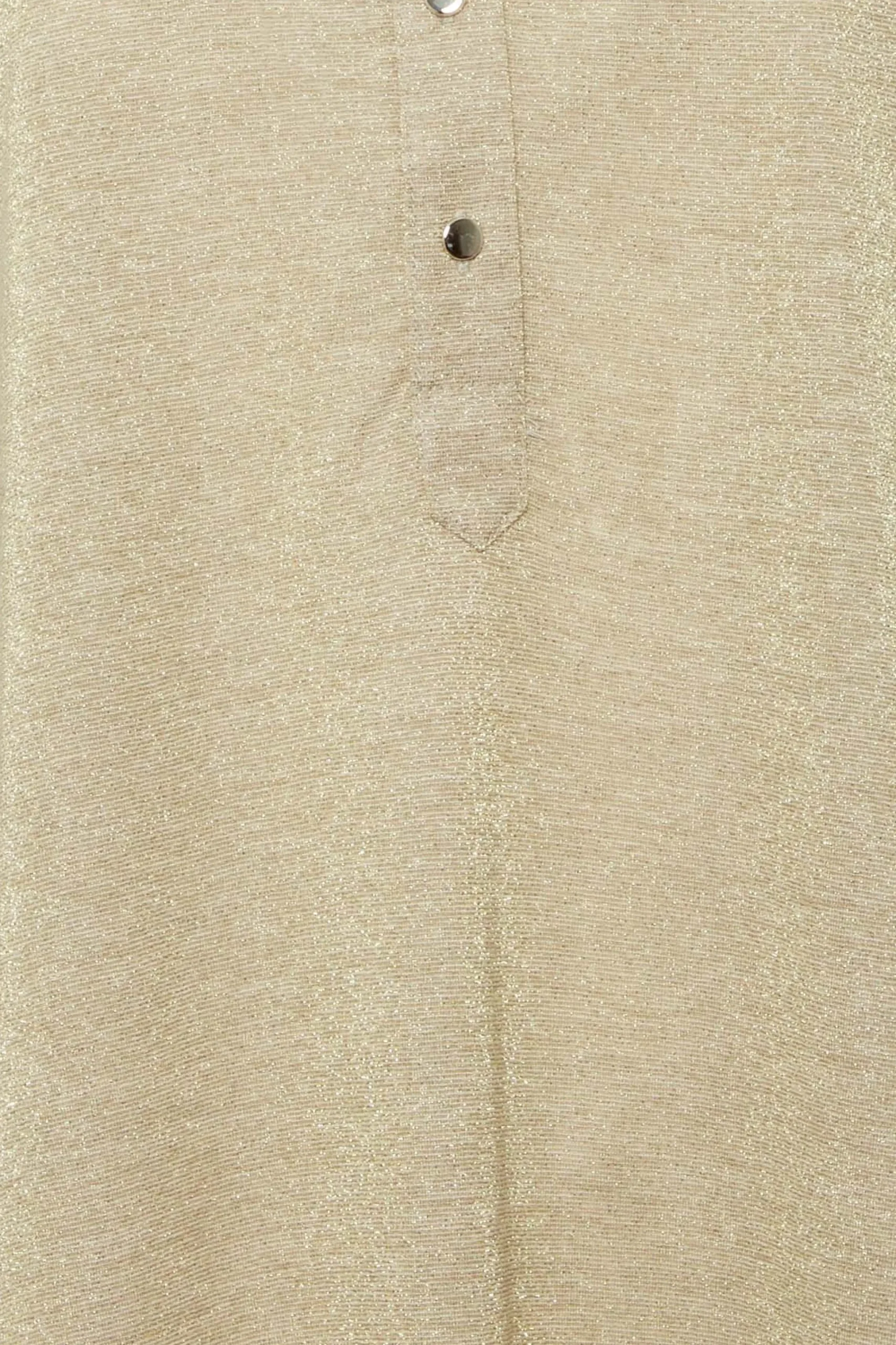 M&Co Womens M&Co Beige Brown Glitter Half Placket Shirt