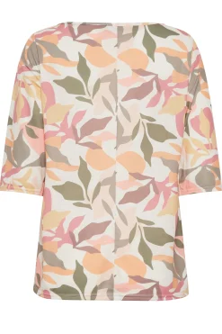 M&Co Womens M&Co Beige Brown Floral Tie Front Top