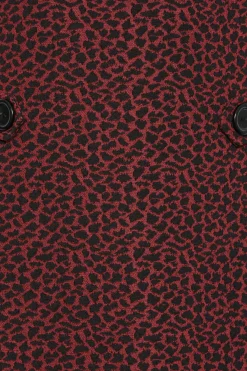 M&Co Womens M&Co Berry Red Animal Jacquard Shift Dress