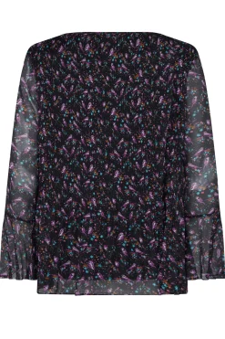 M&Co Womens M&Co Bird Print Pleated Blouse