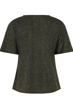 M&Co Womens M&Co Black & Gold Angel Sleeve Wrap Top