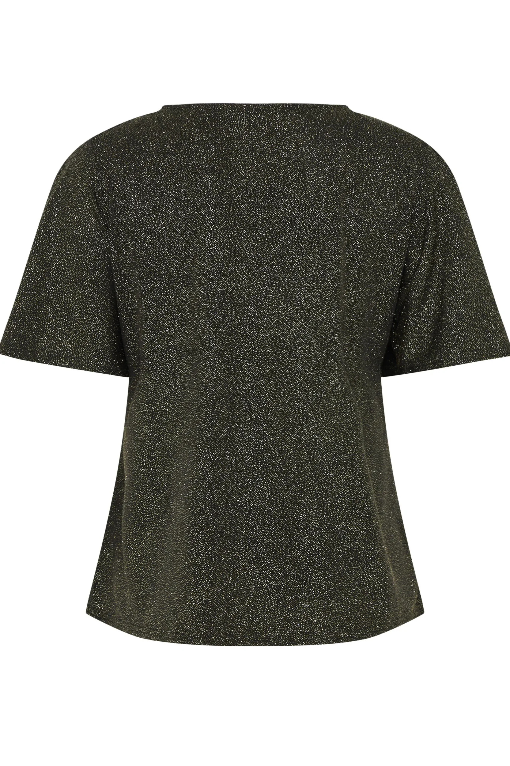 M&Co Womens M&Co Black & Gold Angel Sleeve Wrap Top