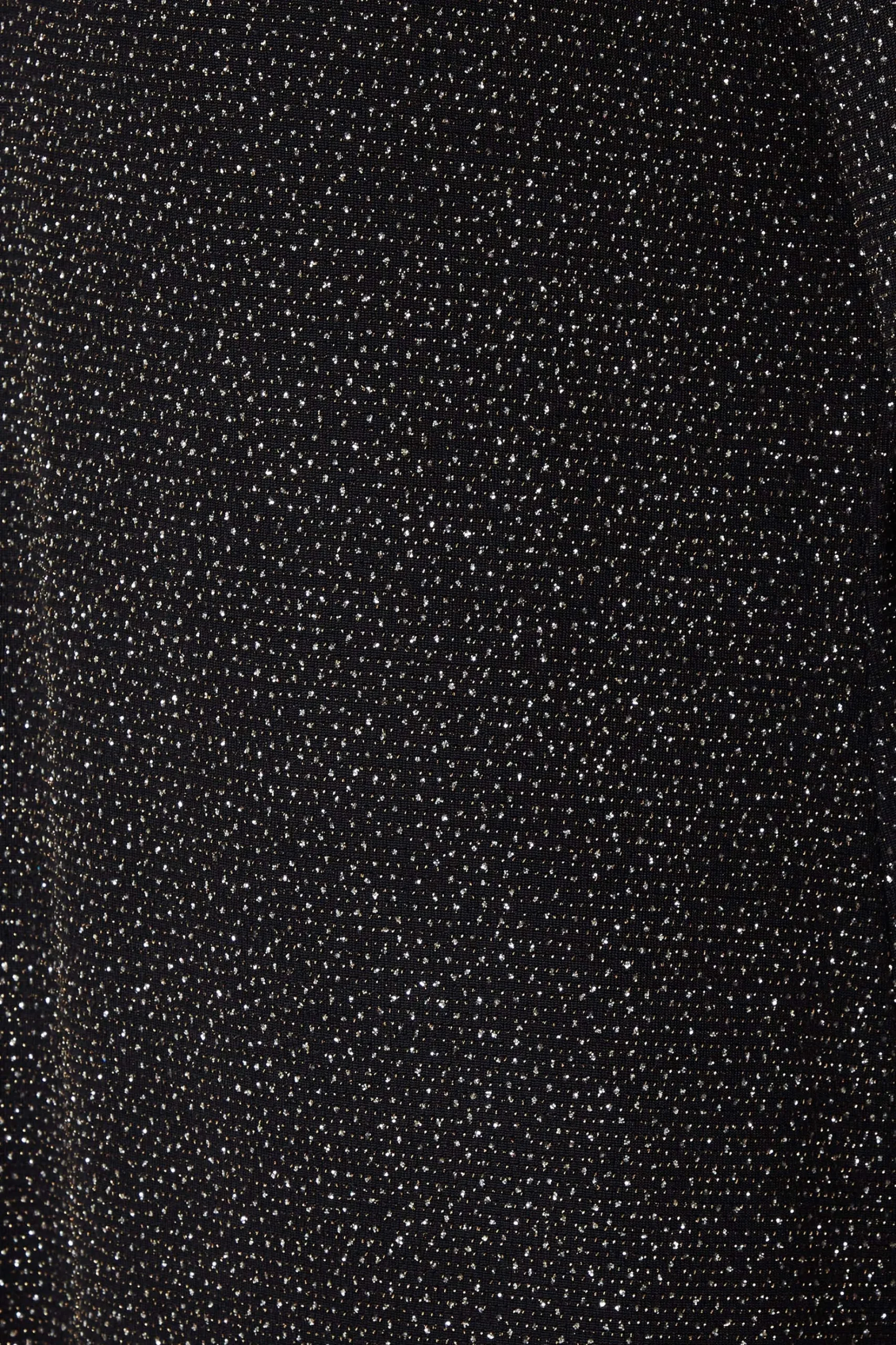 M&Co Womens M&Co Black & Gold Shimmer Bell Sleeve Dress