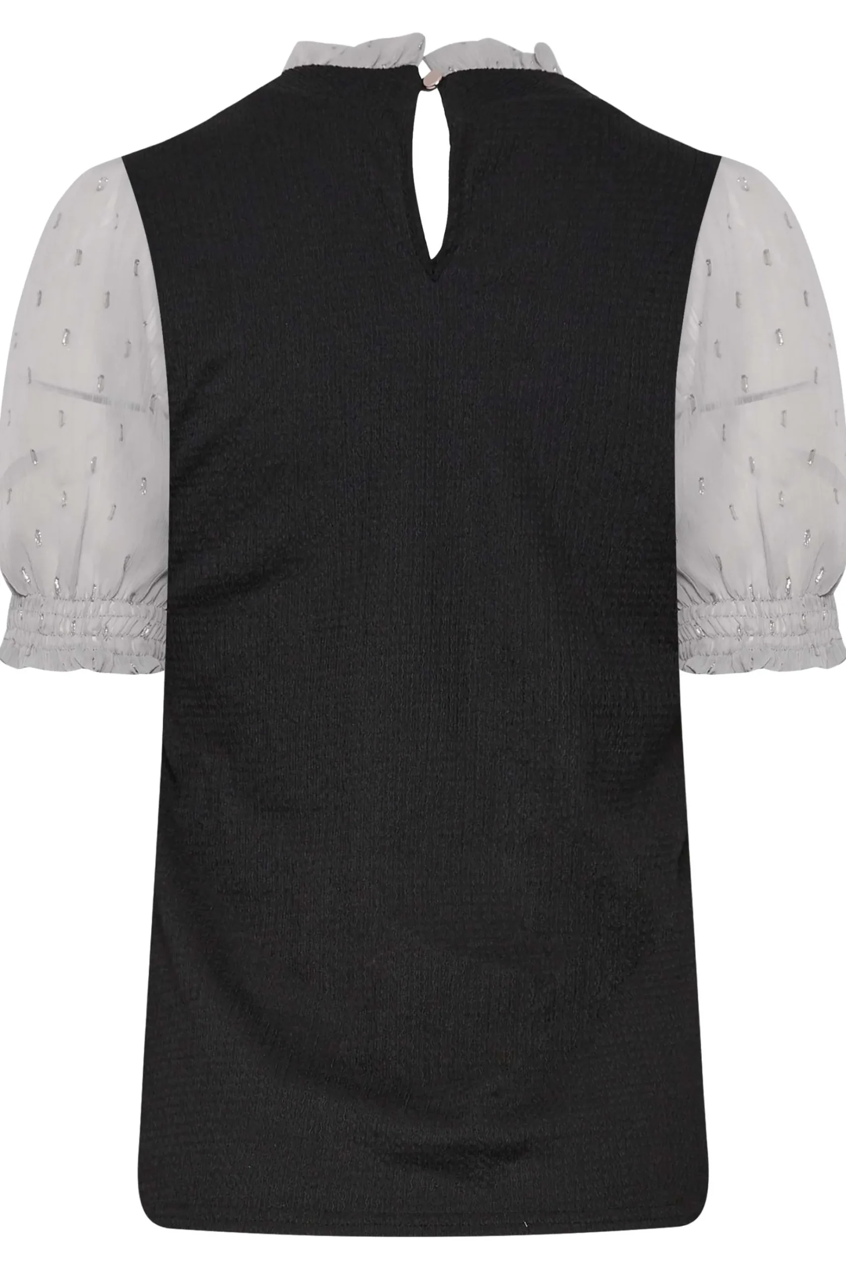 M&Co Womens M&Co Black & Grey Contrast Sleeve Blouse