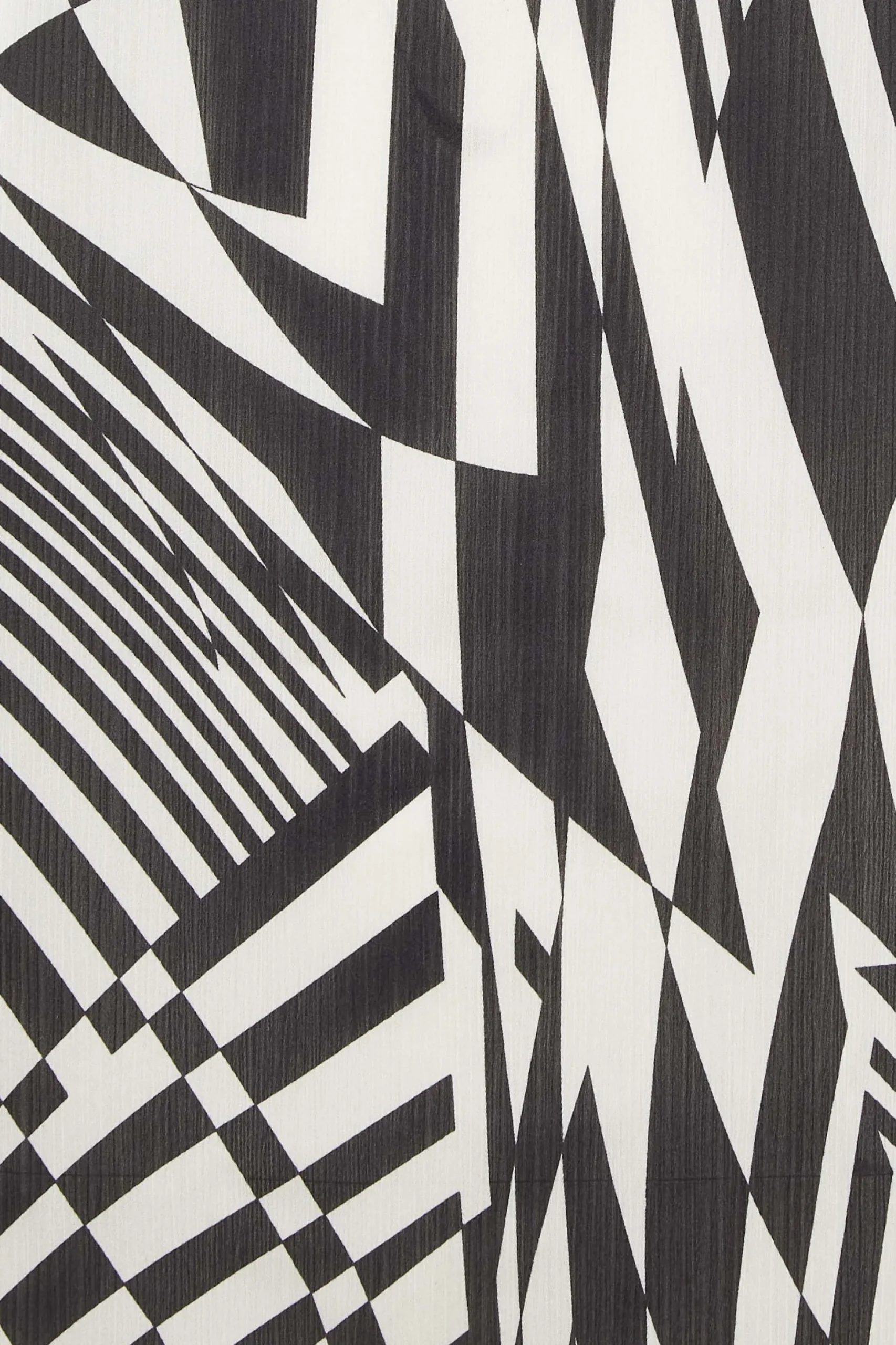 M&Co Womens M&Co Black & White Abstract Print High Neck Satin Blouse