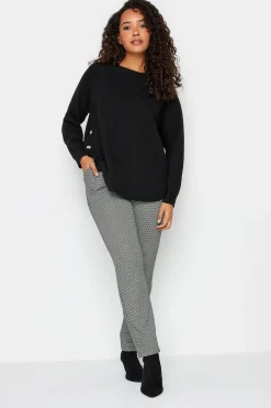 M&Co Womens M&Co Black & White Dogtooth Trousers