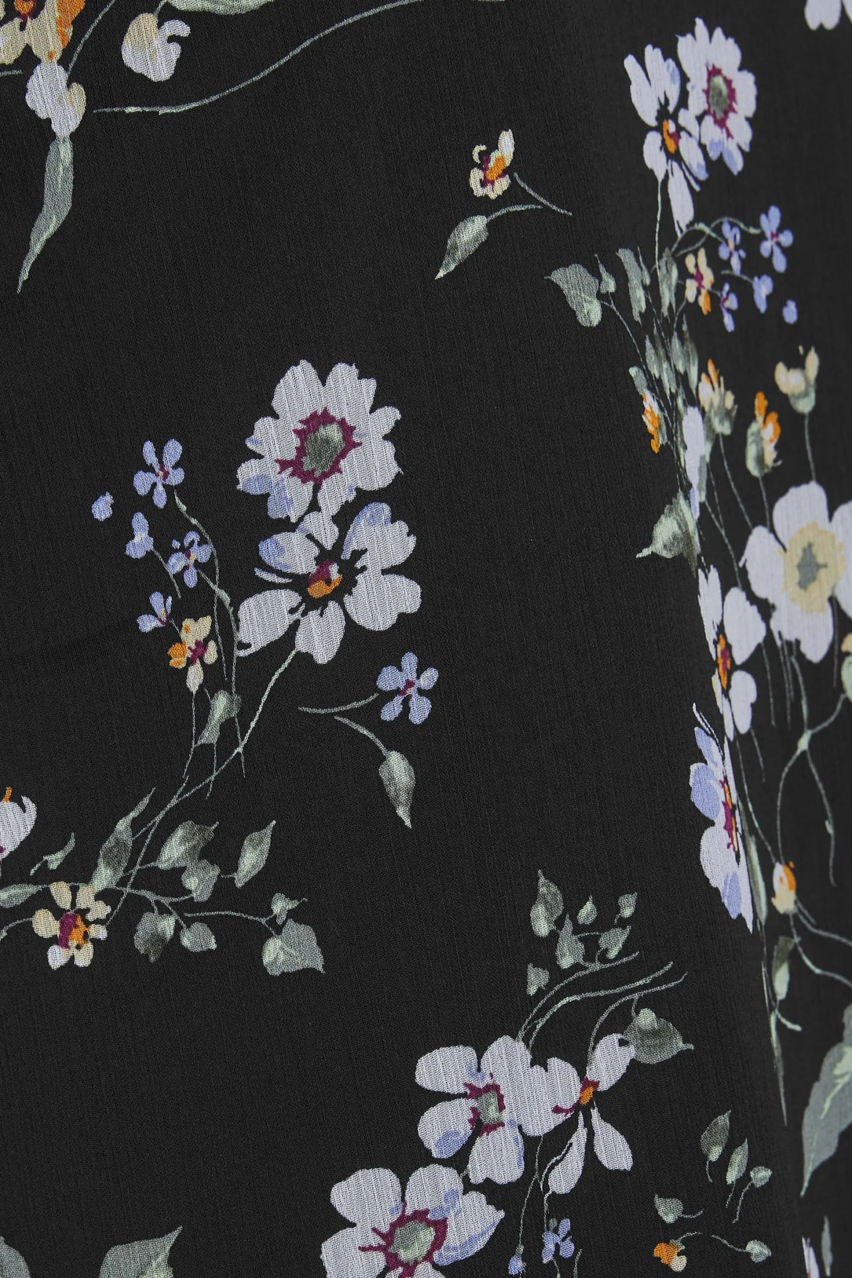 M&Co Womens M&Co Black & White Floral Double Frill Sleeve Blouse