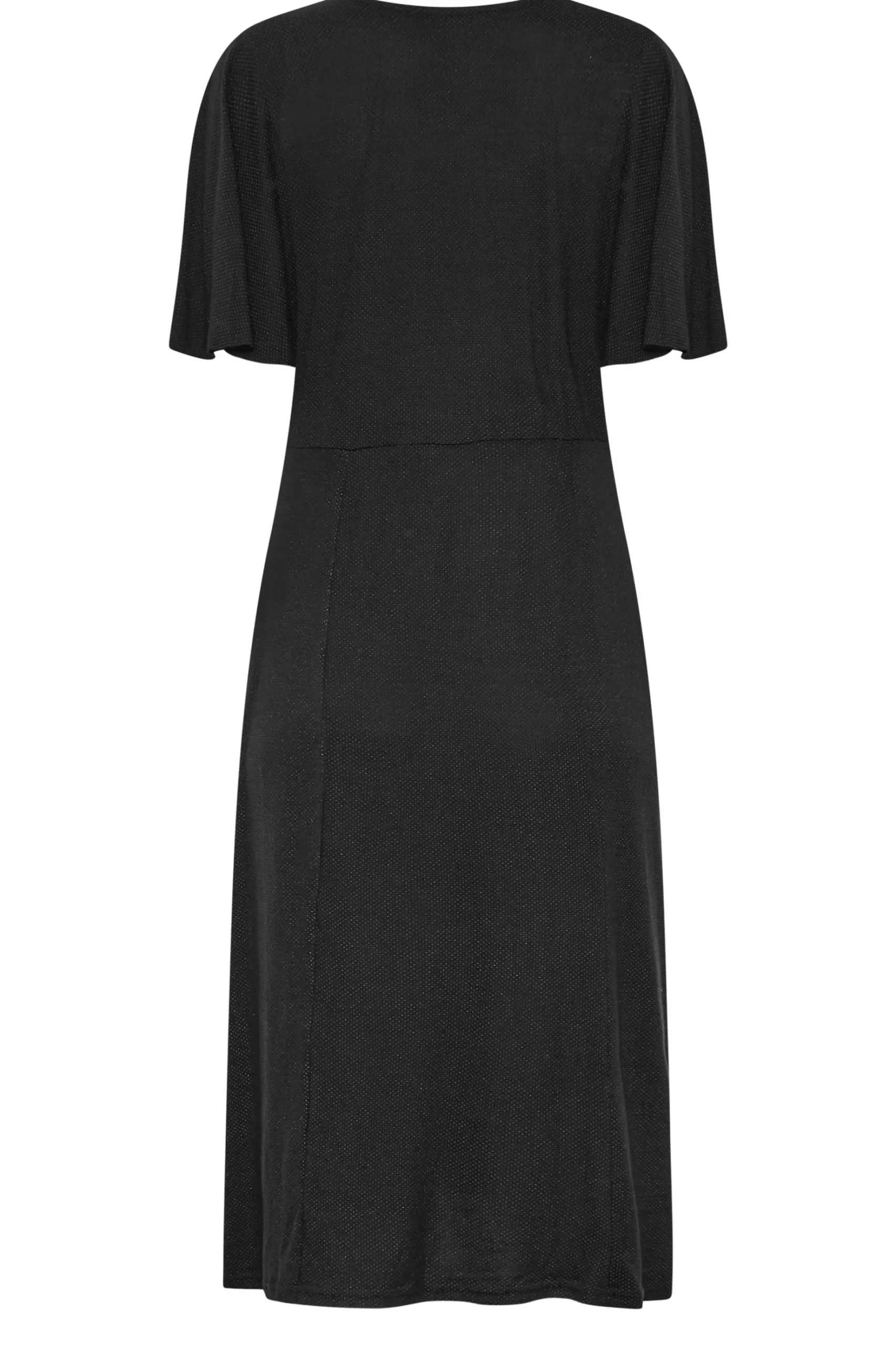 M&Co Womens M&Co Black Angel Sleeve Split Hem Midi Dress