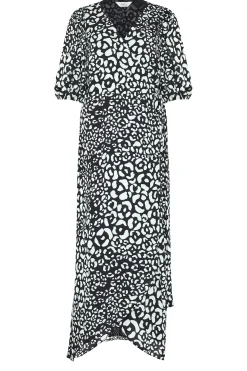 M&Co Womens M&Co Black Animal Print Wrap Dress