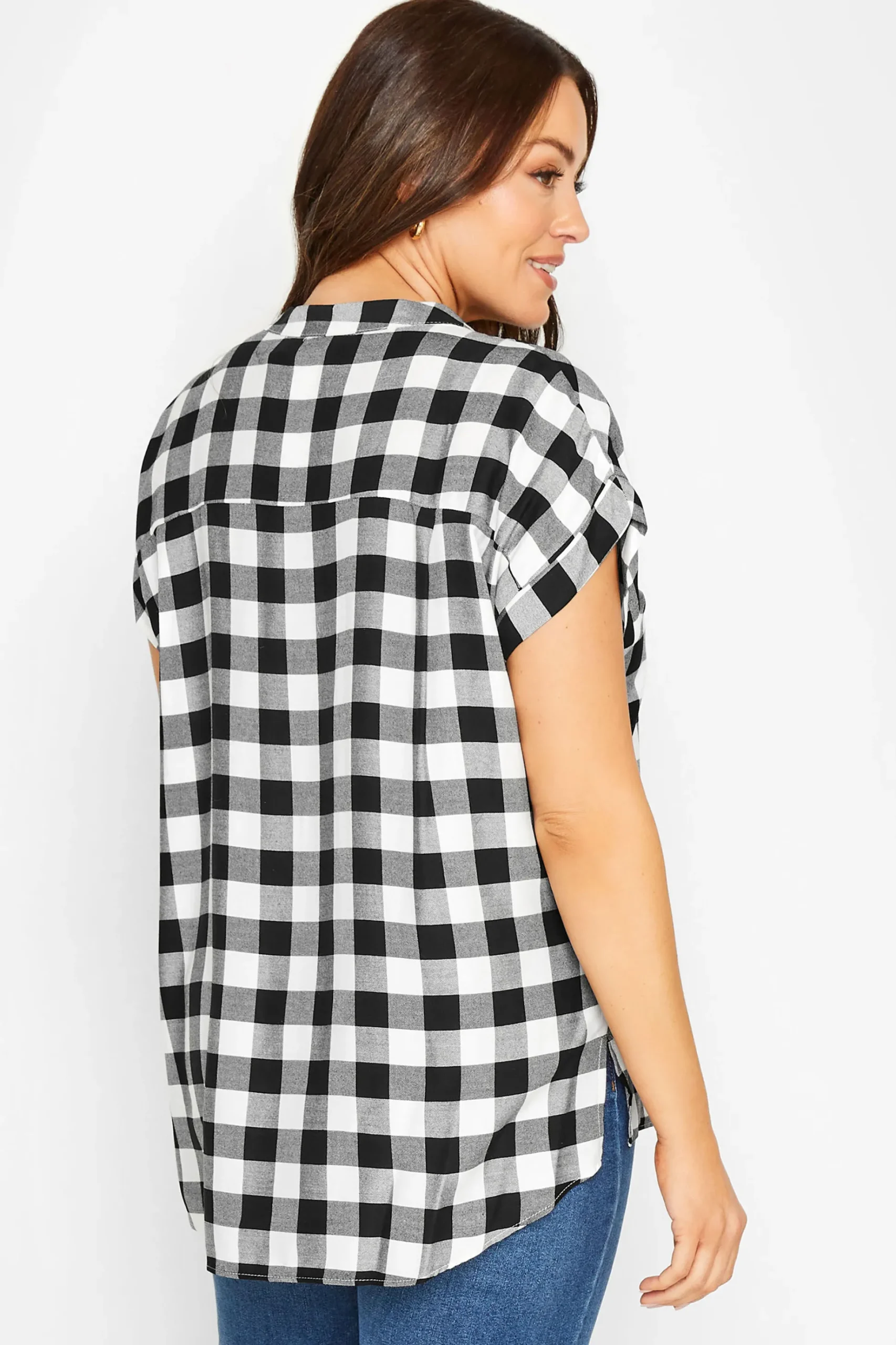 M&Co Womens M&Co Black Check Print Shirt