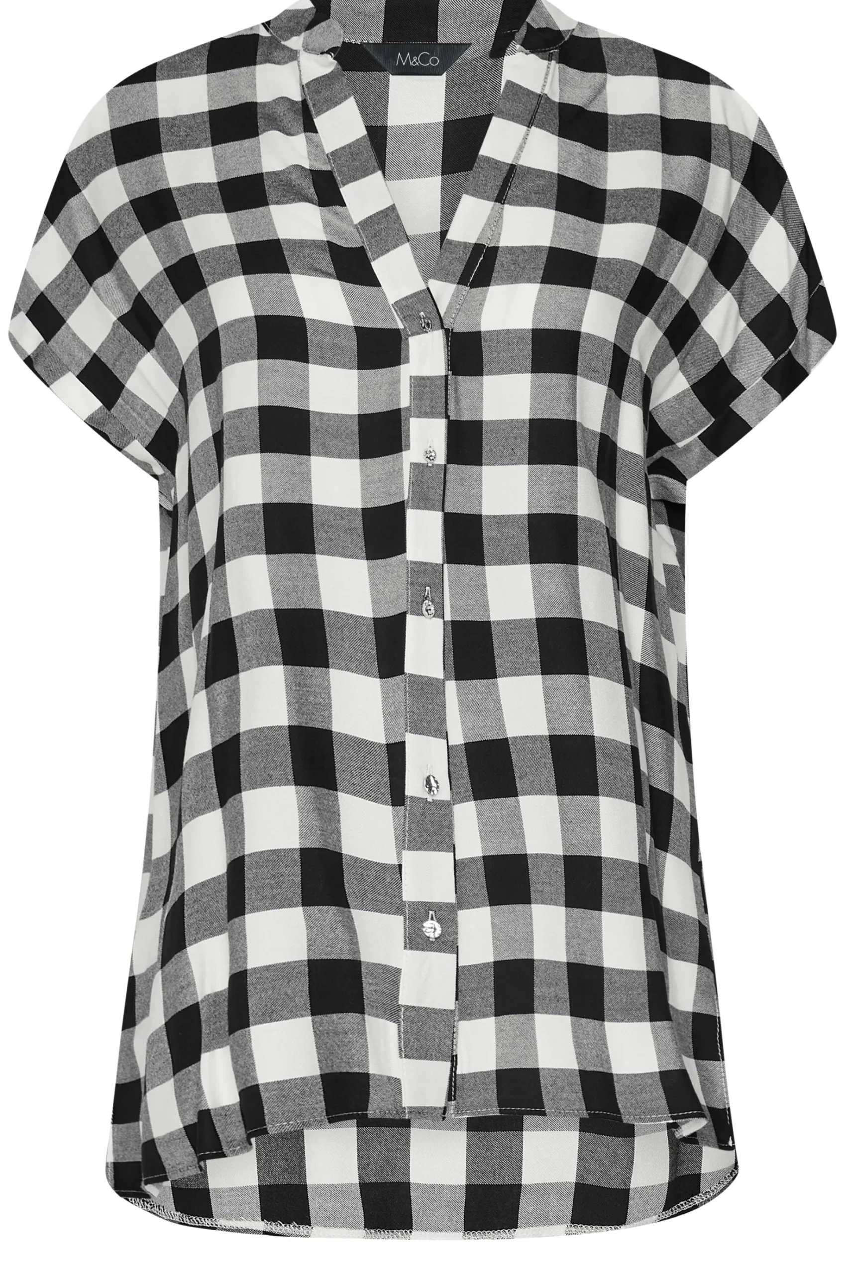 M&Co Womens M&Co Black Check Print Shirt
