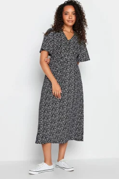 M&Co Womens M&Co Black Ditsy Floral Print Maxi Dress